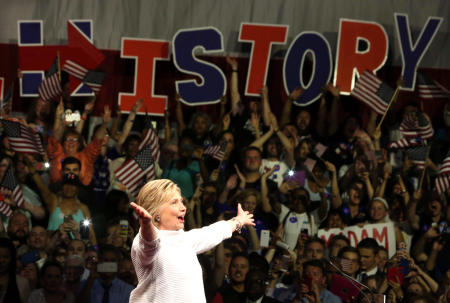 Hillary Clinton captures the Democratic nomination for President June 7, 2016.